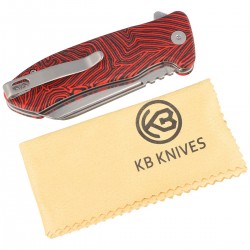 Nóż Kubey Knife Creon Red/Black G10, Damascus (KU336B)