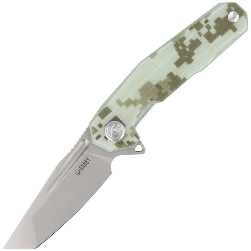 Nóż Kubey Carve Camo G10, Bead Blasted AUS-10 (KB237H)