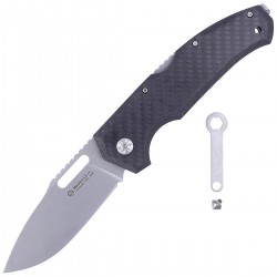 Nóż Maserin Nimrod Carbon Fiber, Stonewash M390 by Rumici (480/CN)