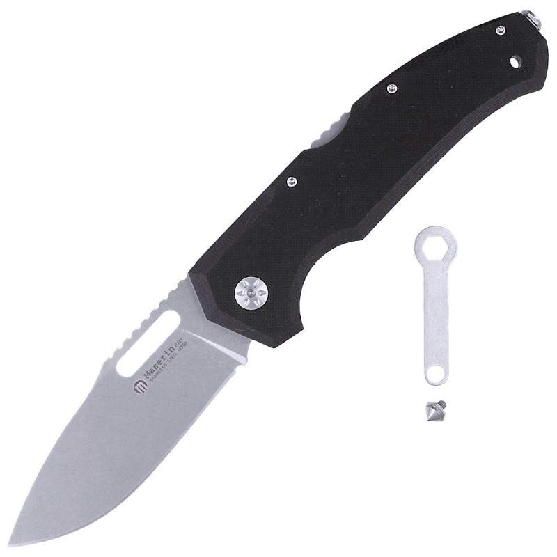 Nóż Maserin Nimrod Black G10, Stonewash M390 by Rumici (480/G10N)