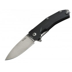 Nóż LionSteel KUR G10 Black, Stone Washed Blade (KUR BK)