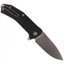 Nóż LionSteel KUR G10 Black, Stone Washed Blade (KUR BK)