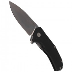 Nóż LionSteel KUR G10 Black, Stone Washed Blade (KUR BK)