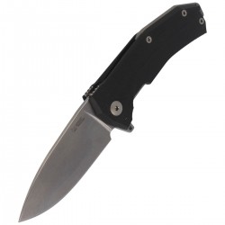 Nóż LionSteel KUR G10 Black, Stone Washed Blade (KUR BK)