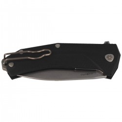 Nóż LionSteel KUR G10 Black, Stone Washed Blade (KUR BK)