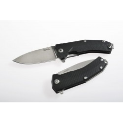 Nóż LionSteel KUR G10 Black, Stone Washed Blade (KUR BK)