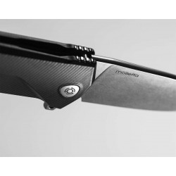 Nóż LionSteel KUR G10 Black, Stone Washed Blade (KUR BK)