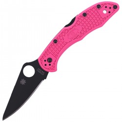 Nóż Spyderco Delica 4 FRN Pink, Black Blade Plain (C11FPPNS30VBK)