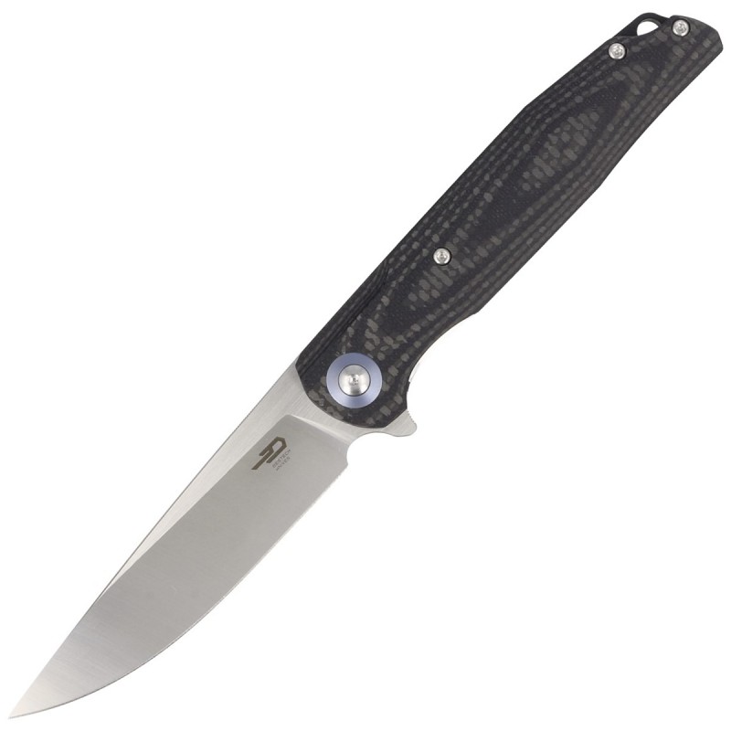 Nóż Bestech Ascot Carbon Fiber / Black G10, Satin D2 (BG19A)