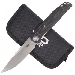 Nóż Bestech Ascot Carbon Fiber / Black G10, Satin D2 (BG19A)