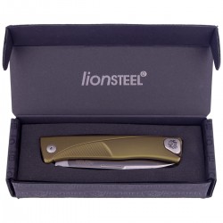 Nóż LionSteel Thrill Green Aluminium, Satin M390 by Molletta (TL A GS)