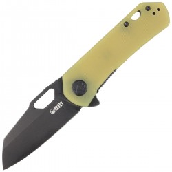 Nóż Kubey Knife Duroc Translucent Yellow G10, Black Stonewashed AUS-10 by Colin Maisonpierre (KU332H)