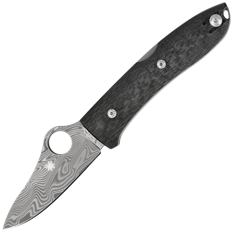 Nóż Spyderco SpyOpera Carbon Fiber, Thor Damascus Sprint Run  (C255CFPD)