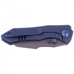 Nóż WE Knife High-Fin Blue Titanium, Stonewashed CPM 20CV by Gavko Knives (WE22005-3)