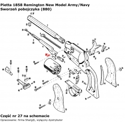 Sworzeń pobojczyka Pietta 1858 Remington New Model Army (880)