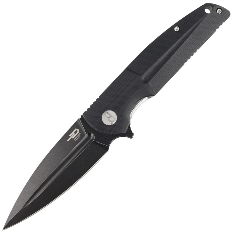 Nóż Bestech Fin Black G10, Black Stonewashed 14C28N (BG34A-3)