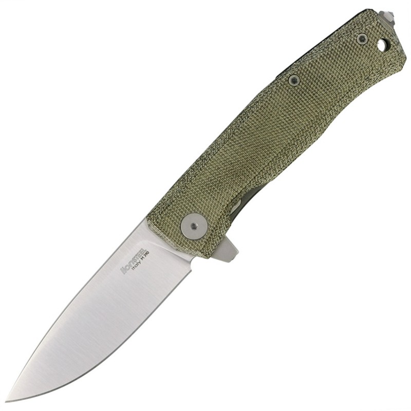 Nóż LionSteel Myto, Green Canvas Micarta, Satin M390 by Michele Pensato (MT01 CVG)