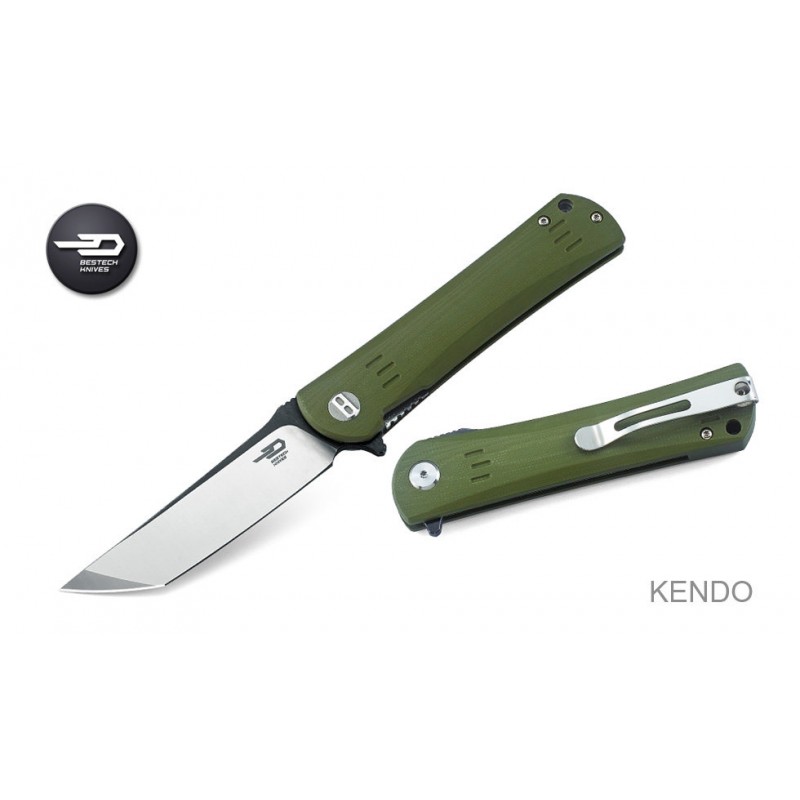 Nóż Bestech Kendo Olive G10, Black / Satin D2 (BG06B-2)