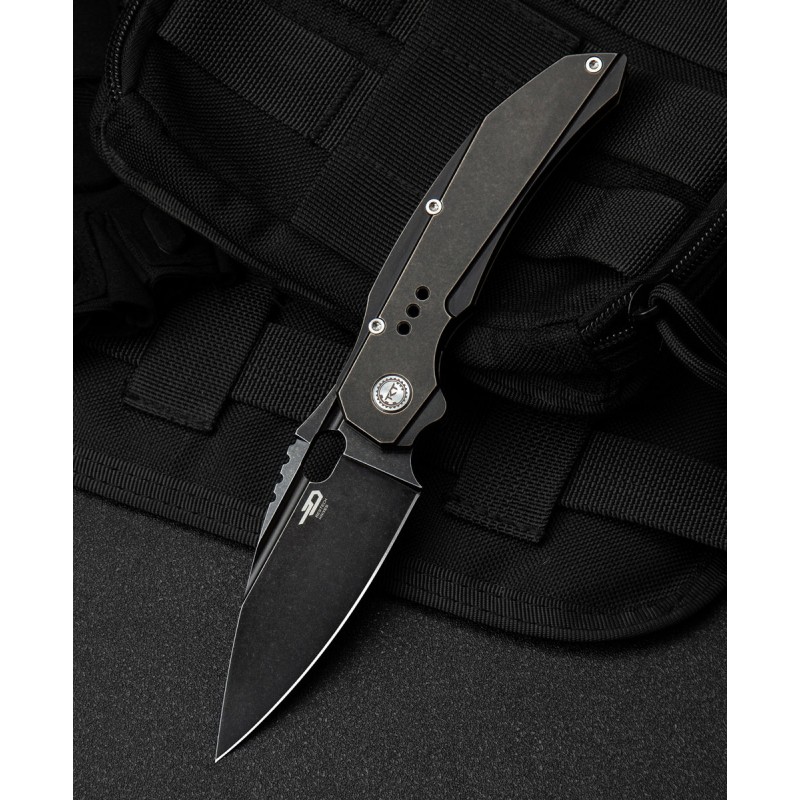 Nóż Bestech Exploit Black Stonewashed Titanium, Black Stonewashed S35VN by Todd Knife and Tool (BT2005C)