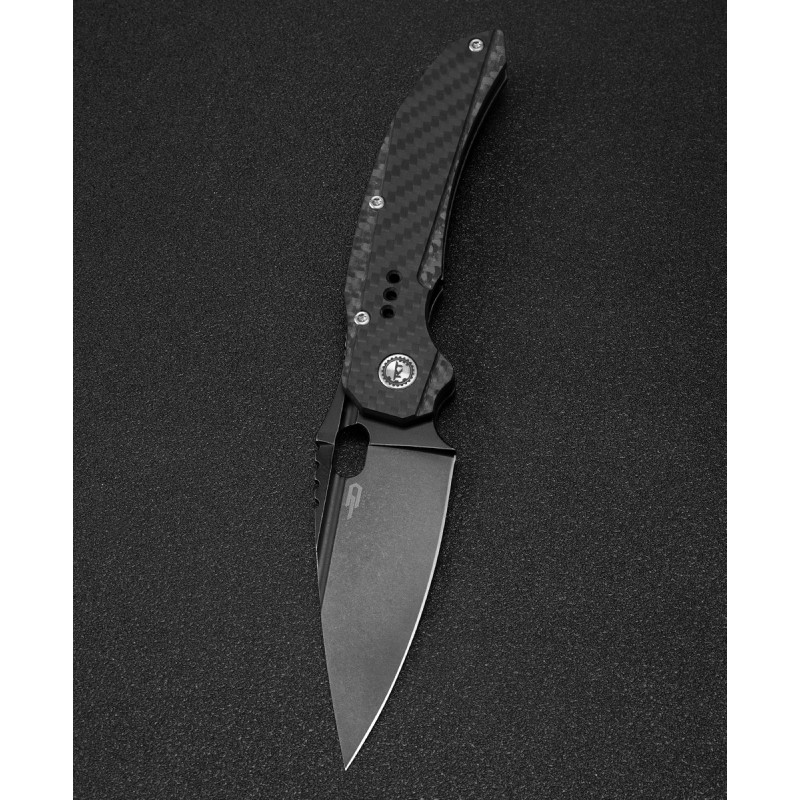 Nóż Bestech Exploit Black Titanium / CF, Black Stonewashed CPM S35VN by Todd Knife and Tool (BT2005G)