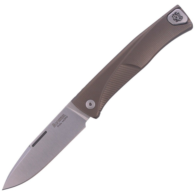 Nóż LionSteel Thrill Titanium Bronze / Satin Blade (TL BR)