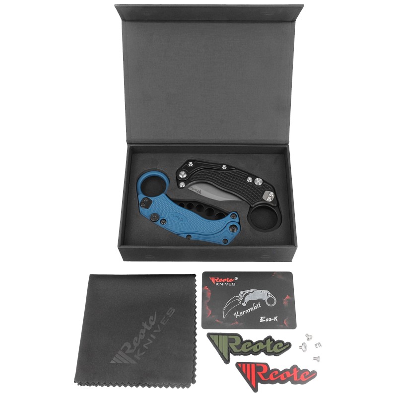 Nóż Reate EXO-K Gravity Karambit Black Aluminium, Stonewashed N690