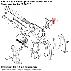 Sprężyna kurka Pietta 1863 Remington Pocket (RP6016)