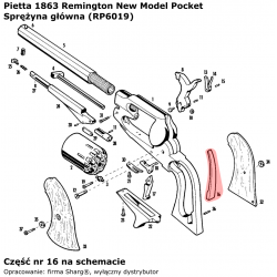 Sprężyna główna Pietta 1863 Remington Pocket (RP6019)