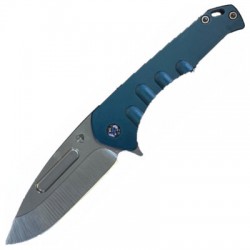 Nóż Medford Praetorian Swift FL Flipper Drop Point Blue Titanium, Tumbled S45VN by Greg Medford