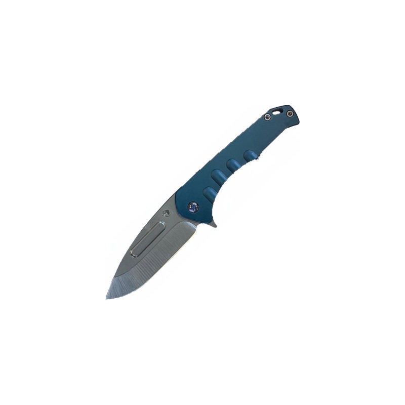 Nóż Medford Praetorian Swift FL Flipper Drop Point Blue Titanium, Tumbled S45VN by Greg Medford