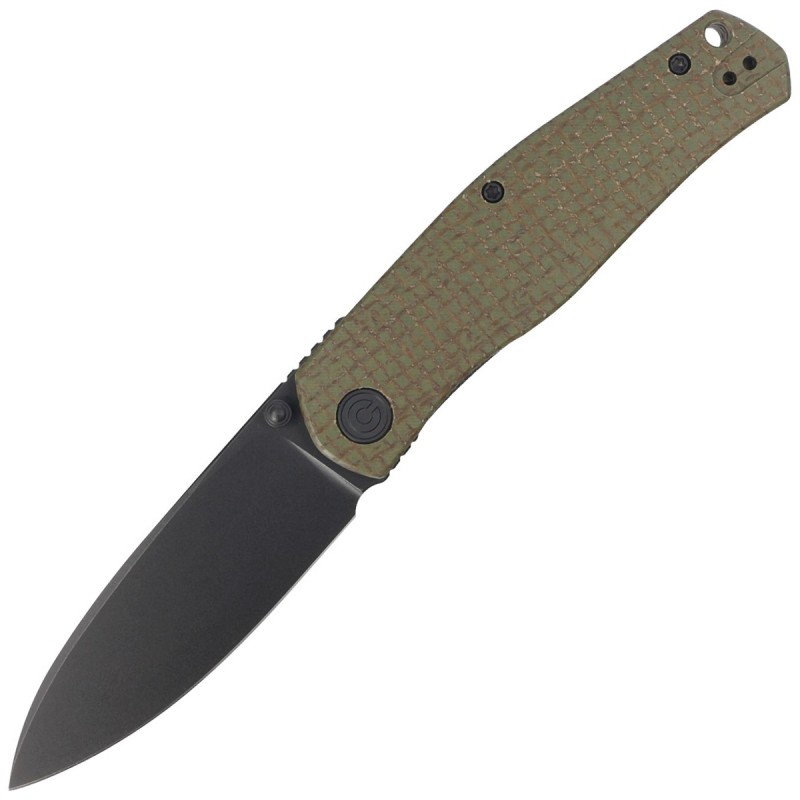 Nóż Civivi Sokoke Green Burlap Micarta, Black Stonewashed 14C28N by Ray Laconico (C22007-2)