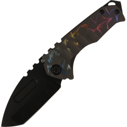 Nóż Medford Praetorian Genesis T Tanto Bead Blasted/Gray Titanium ''Rainbow Birds of Paradise'', Black PVD S45VN by Greg Medford