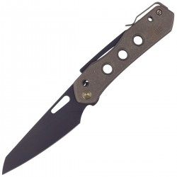 Nóż WE Knife Vision R Bronze Titanium, Black Stonewashed CPM 20CV by Snecx Tan (WE21031-4)