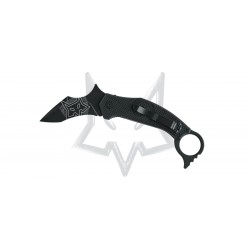 Nóż karambit FOX Moa Black G10, Black Stonewashed N690Co by Jared Wihongi (FX-653)