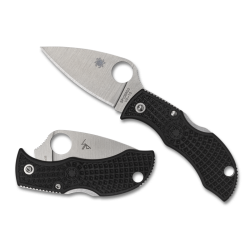 Nóż Spyderco Manbug Leaf Black Lightweight FRN, Satin Plain VG-10 by Sal Glesser (MBKLFP)