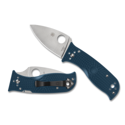 Nóż składany Spyderco Lil' Temperance 3 Lightweight Blue FRN, Satin Plain K390 by Sal Glesser (C69PBL3K390)