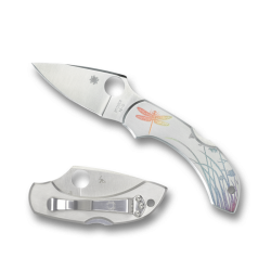 Nóż składany Spyderco Dragonfly Tattoo Stainless, Satin Plain VG-10  by Sal Glesser (C28PT)