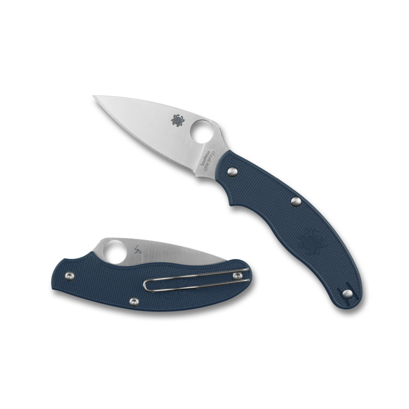 Nóż składany Spyderco UK Penknife Cobalt Blue FRN, Satin Plain CPM SPY27 by Sal Glesser (C94PCBL)