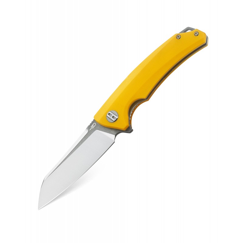 Nóż składany Bestech Texel Yellow G10, Grey Titanized / Satin D2 (BG21C-2)