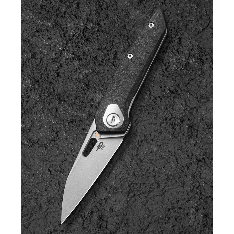 Nóż Bestech VK-VOID White Bead Blast Stonewashed Titanium / Carbon Fiber, Stonewashed Elmax by VULPEX KNIVES (BT2305B)