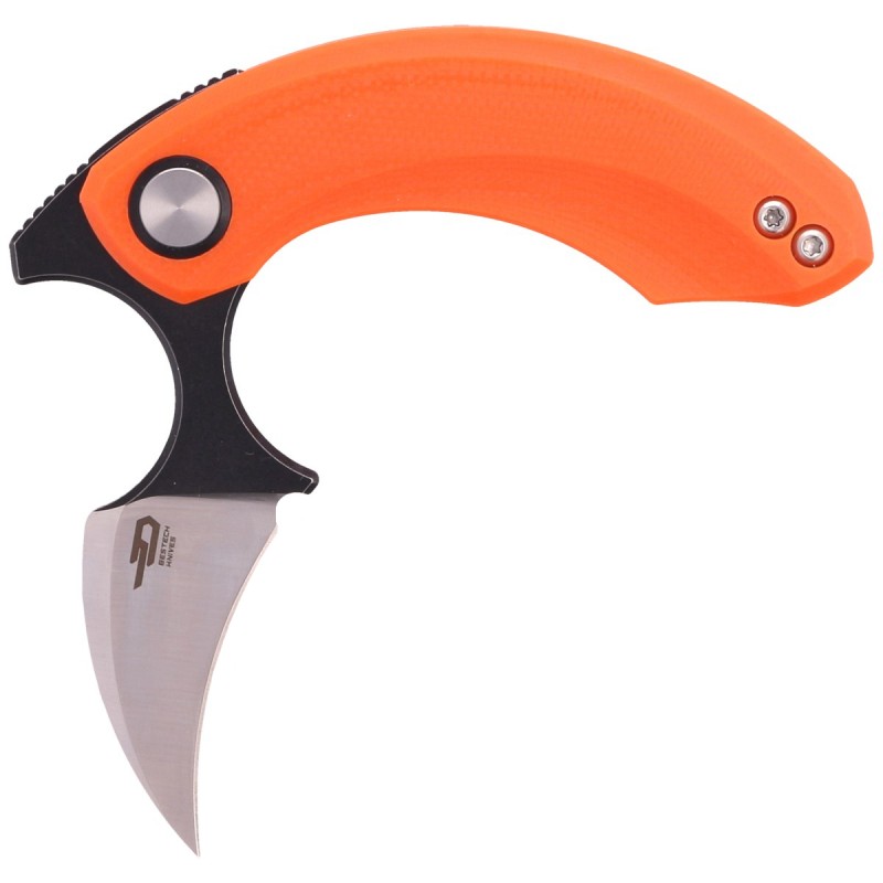 Nóż składany Bestech Strelit Orange G10, Satin/Black Stonewash 14C28N by Ostap Hel (BG52C-2)