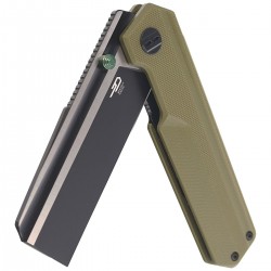 Nóż składany Bestech Tardis OD Green G10, Black DLC/Satin D2 by Ostap Hel (BG54C)