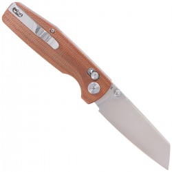 Nóż składany Bestech Slasher Natural Micarta, Satin D2 (BG43D)