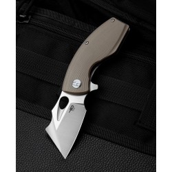 Nóż składany Bestech Lizard Beige G10, Satin/Bead Blast D2 (BG39C)