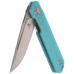 Nóż Bestechman Mini Dundee Tiffany Blue G10, Stonewashed / Satin D2 by Ostap Hel (BMK03C)