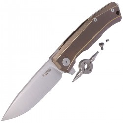 Nóż składany LionSteel Myto Bronze Titanium, Satin M390 by Molletta (MT01 BR)