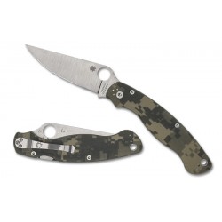 Nóż składany Spyderco Military 2 Camo G10, Satin Plain CPM S30V by Sal, Eric Glesser (C36GPCMO2)