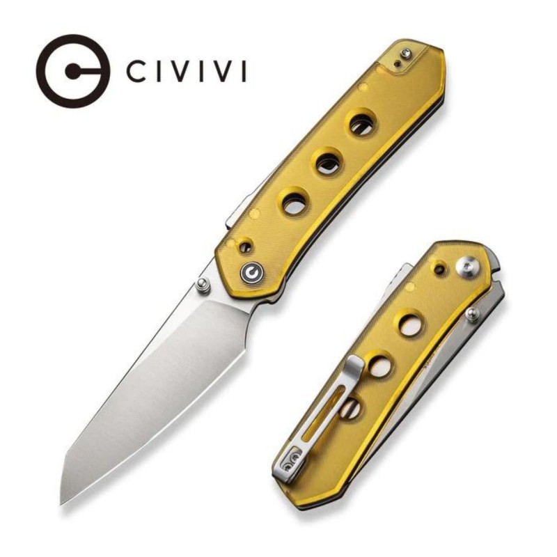 Nóż składany Civivi Vision FG Ultem Polished, Satin Nitro-V by Snecx Tan (C22036-5)