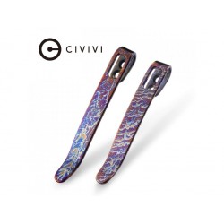 Klips Civivi 2 sztuki 50 mm / 55 mm Flamed Blue/Purple Titanium, bez śrub (T002A)