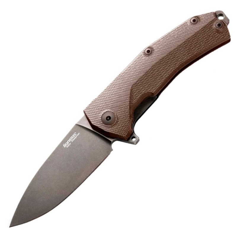 Nóż LionSteel KUR G10 Brown / Black Blade (KUR BBR)